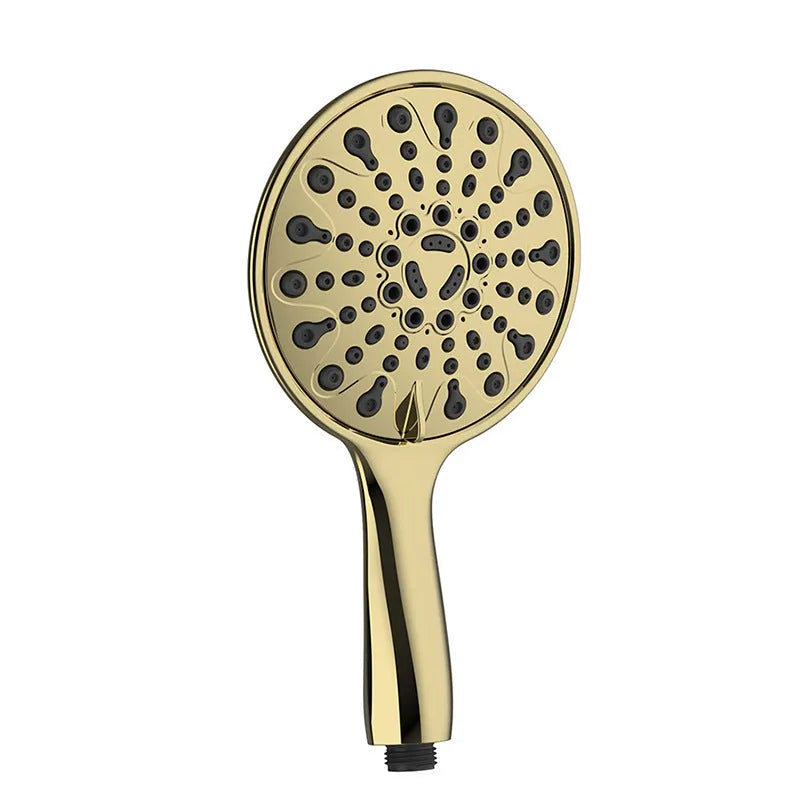 Six-function handheld shower with 6-inch ABS shower head and electroplated finish