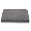 Pet memory foam mat with removable cover in Coffee, GRAY, Green, or Khaki, available in S, M, L, and XL sizes