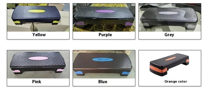 Fit Step aerobics platform in grey, green, or orange colours measuring 68x28x15cm