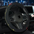 Butterfly embroidered flannel steering wheel cover on a 38cm car steering wheel