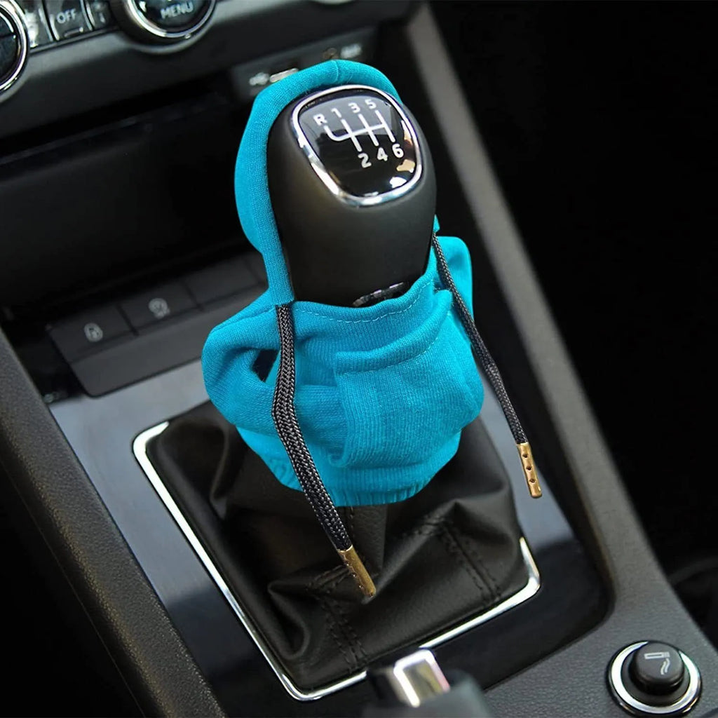Cloth car gear shift knob hoodie cover in multiple colours for manual and automatic vehicles