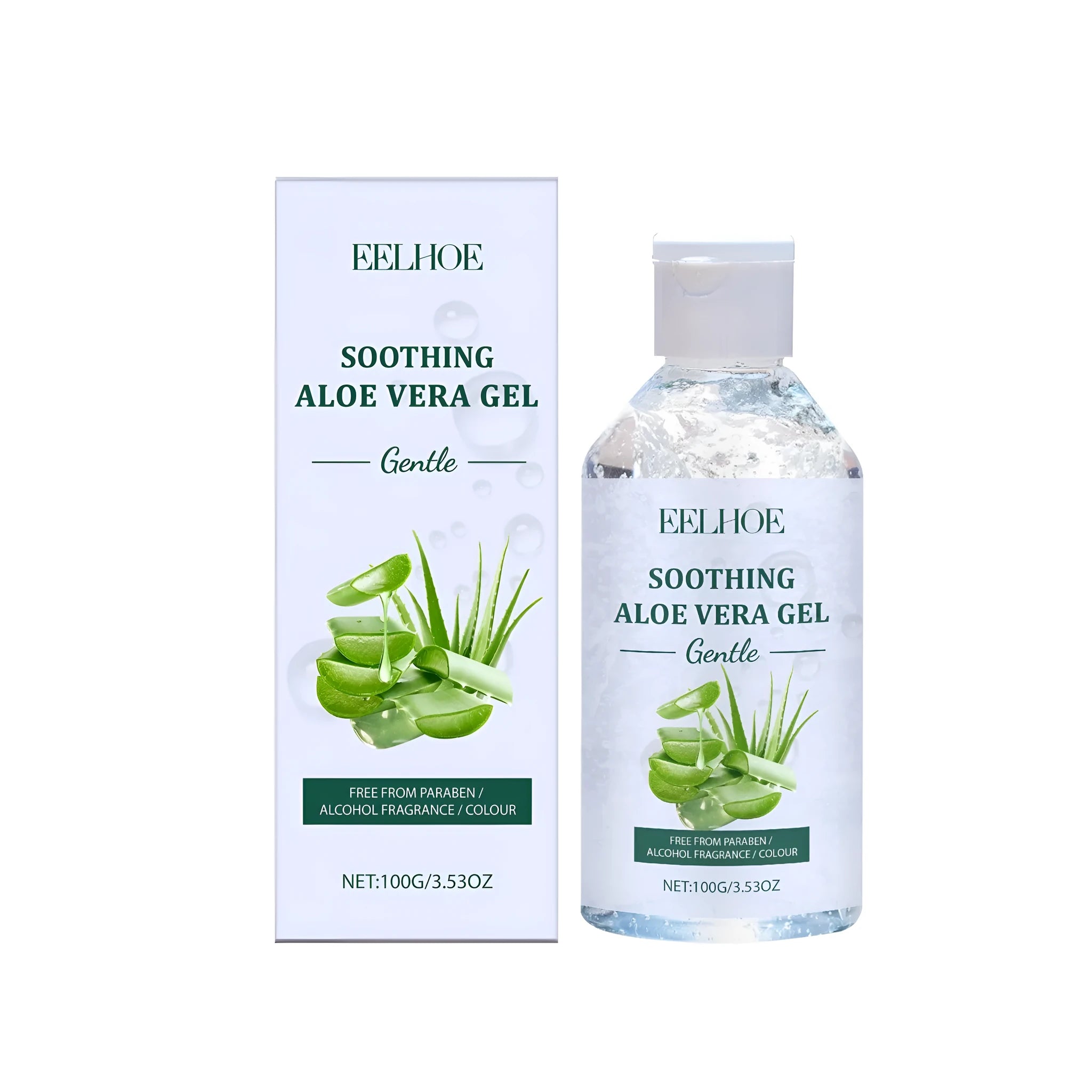 100g aloe gel skincare product in container