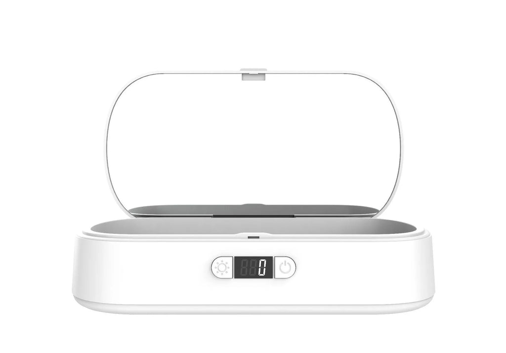 White ABS plastic UV wireless disinfection box for phones and toothbrushes