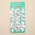5 cm polyester Christmas bow ornament in gold, red, red gold, or silver colours for tree decoration