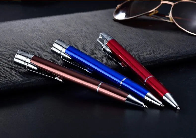 Metal pen lighter with windproof turbo jet flame in multiple colour options