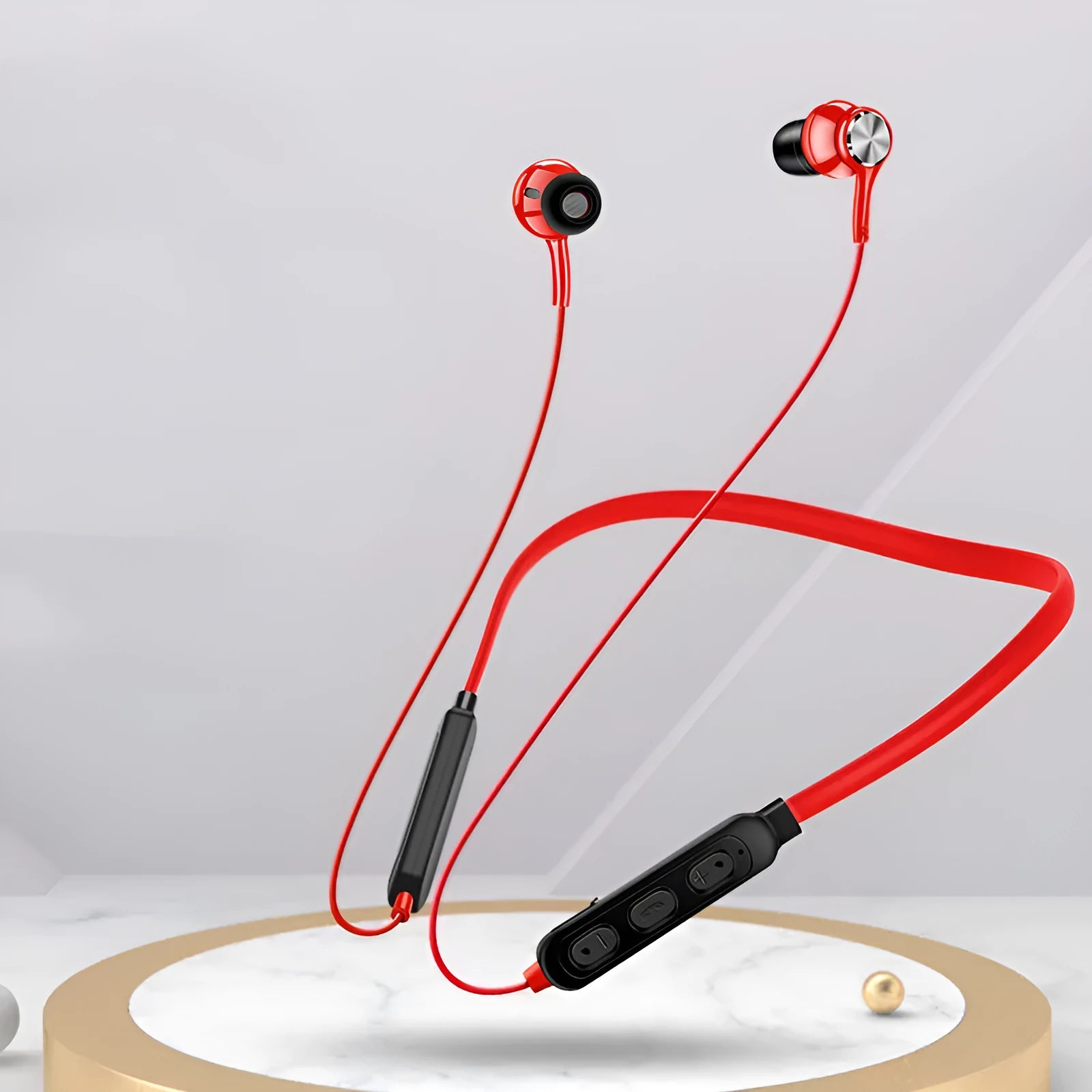 G03 neckband sports Bluetooth earphones in black red or white with stereo sound and 10m range