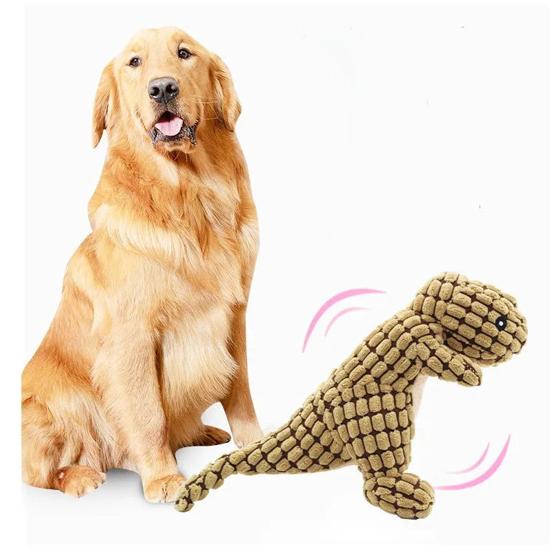 Grey, green, and orange bite-resistant dog toys with sound for training and boredom relief