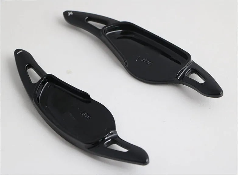 Carbon fibre pattern steering wheel paddle shift modification kit for car interior customisation