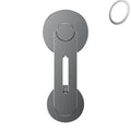 Silver CNC aluminum magnetic phone holder hidden behind Tesla suspension screen with 180 degree flip
