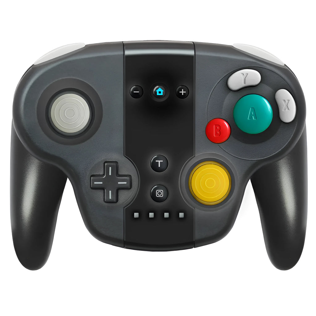 Black wireless Bluetooth gamepad for Nintendo Switch and Windows PC with NFC function