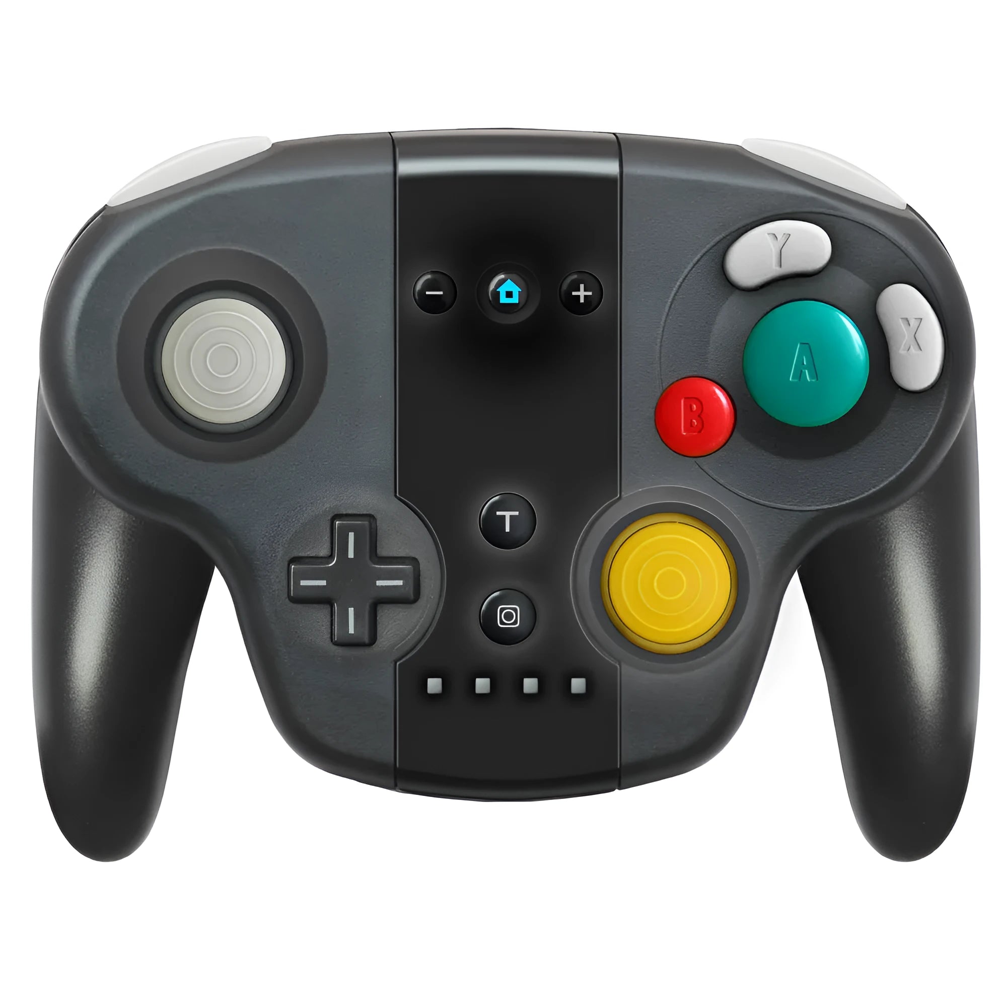 Black wireless Bluetooth gamepad for Nintendo Switch and Windows PC with NFC function