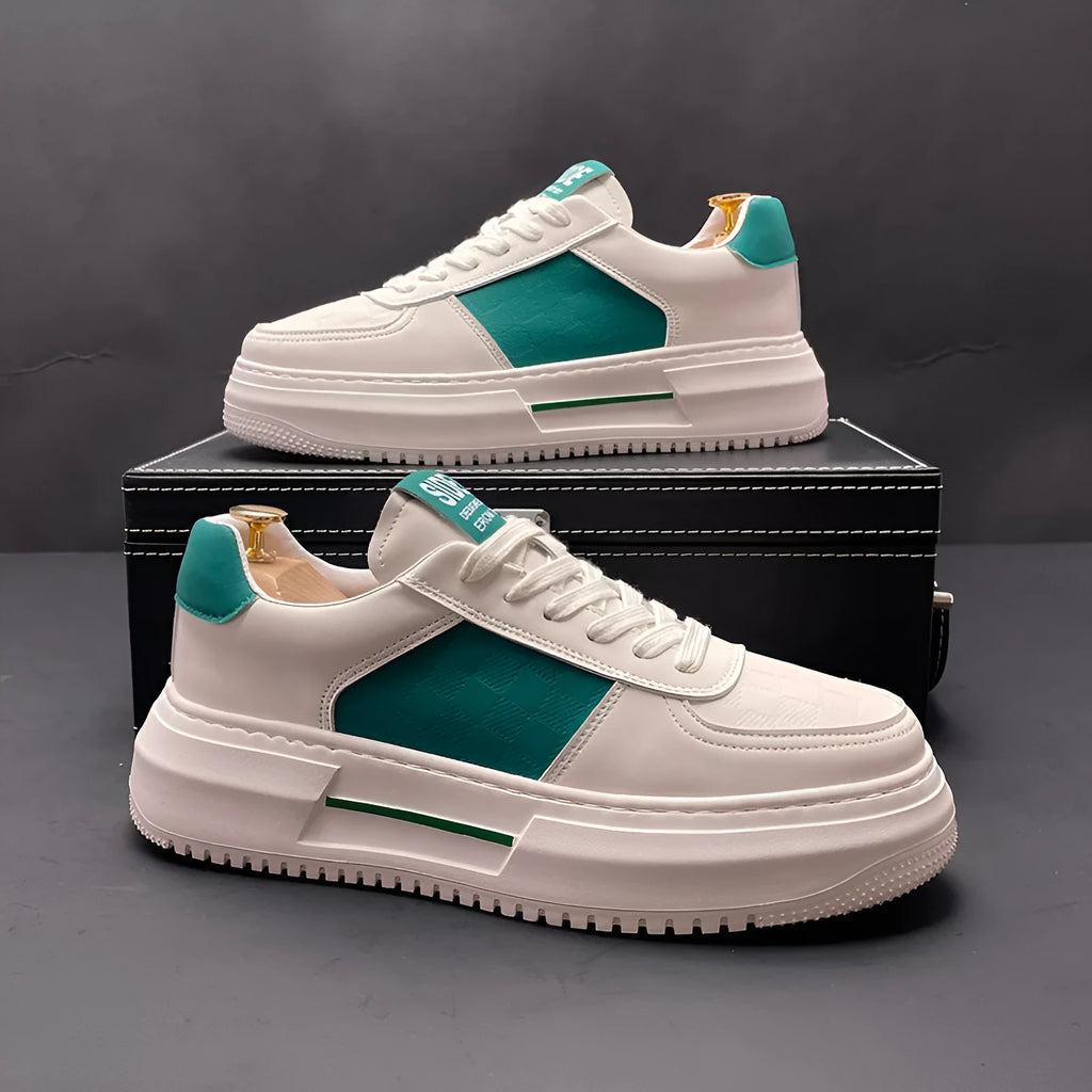 Unisex cloth casual shoes with rubber foam soles in white-green and white-black colour options