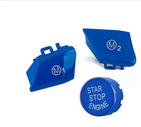 BMW steering wheel M1 M2 mode buttons in red and blue options with ABS plastic construction