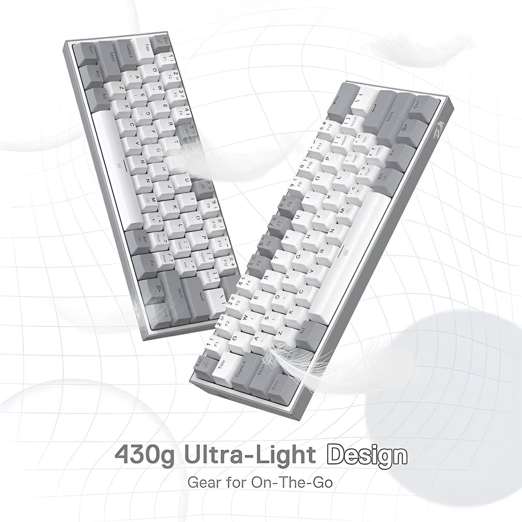 White pink RGB mechanical keyboard with dual keycaps and multimedia function keys
