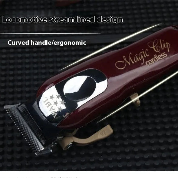 Hair clippers trimmer set with charging base, stainless steel cutter head, and UK US EU plug options