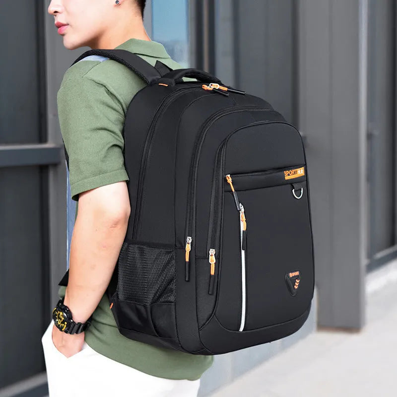 Men's Oxford cloth schoolbag in four colours with large capacity and air pillow belt