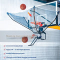 Automatic basketball training return device with iron frame and cowhide surface for shooting practice