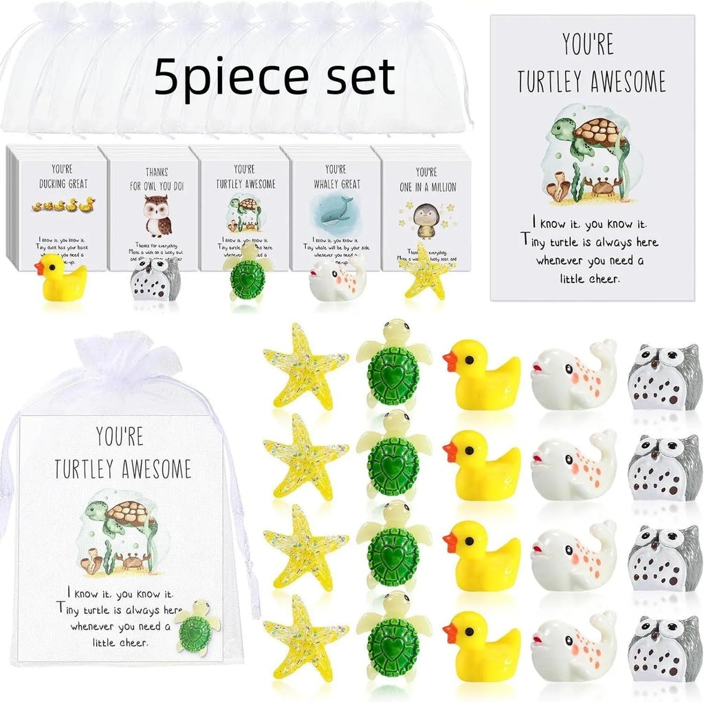 Set of resin inspirational memo cards with pun text designs, showing multiple card options.