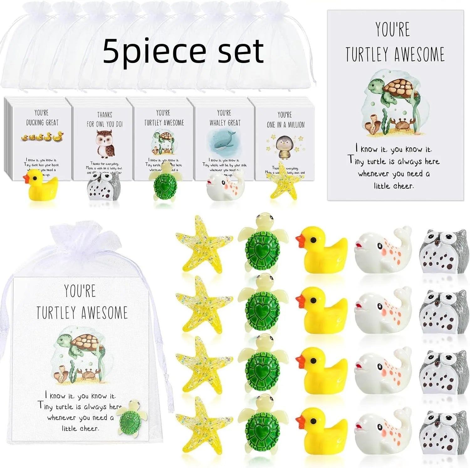 Set of resin inspirational memo cards with pun text designs, showing multiple card options.