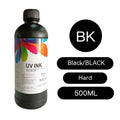 500ml UV ink bottle for Epson XP600 TX800 printers with eight colour options for coil flat plate printing