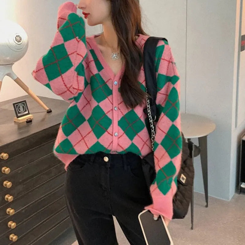 Acrylic knit casual cardigan coat in free size with macaron colour options and regular sleeves