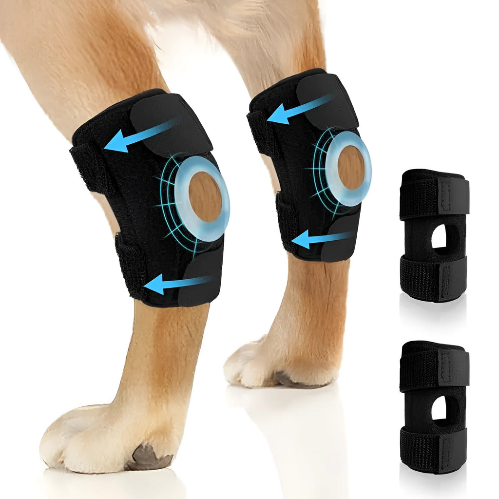 Black polyester pet leg guard for ACL rehabilitation and joint protection