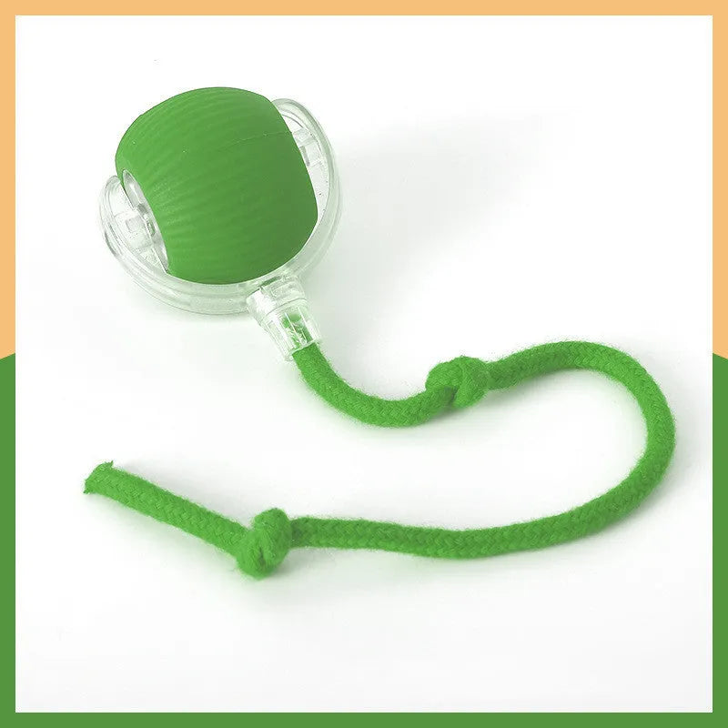Silicone cat rolling ball toy in three colour options for self-play and feline entertainment