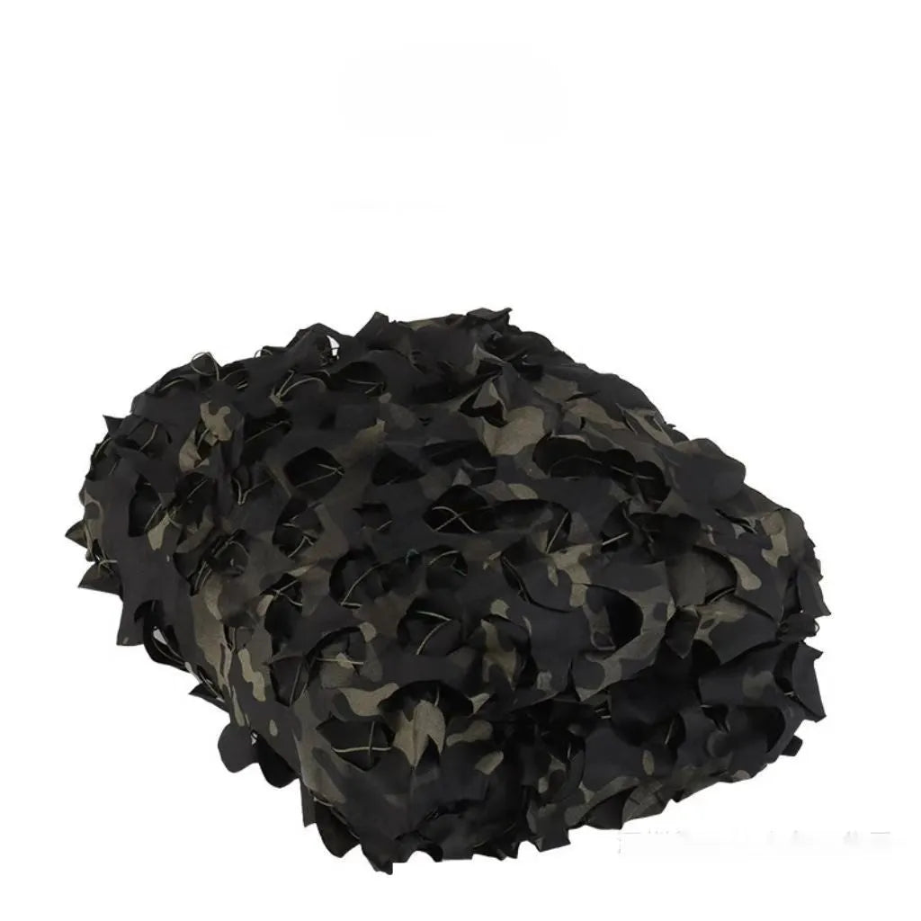 Green camouflage netting set showing multiple pattern options for outdoor sunshade and military use