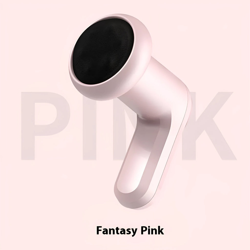 USB electric massager with heat function for back and neck pain in black, pink, or white colours