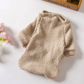 Brown cloth sweater pullover for small dog breeds like Bichon and Pomeranian