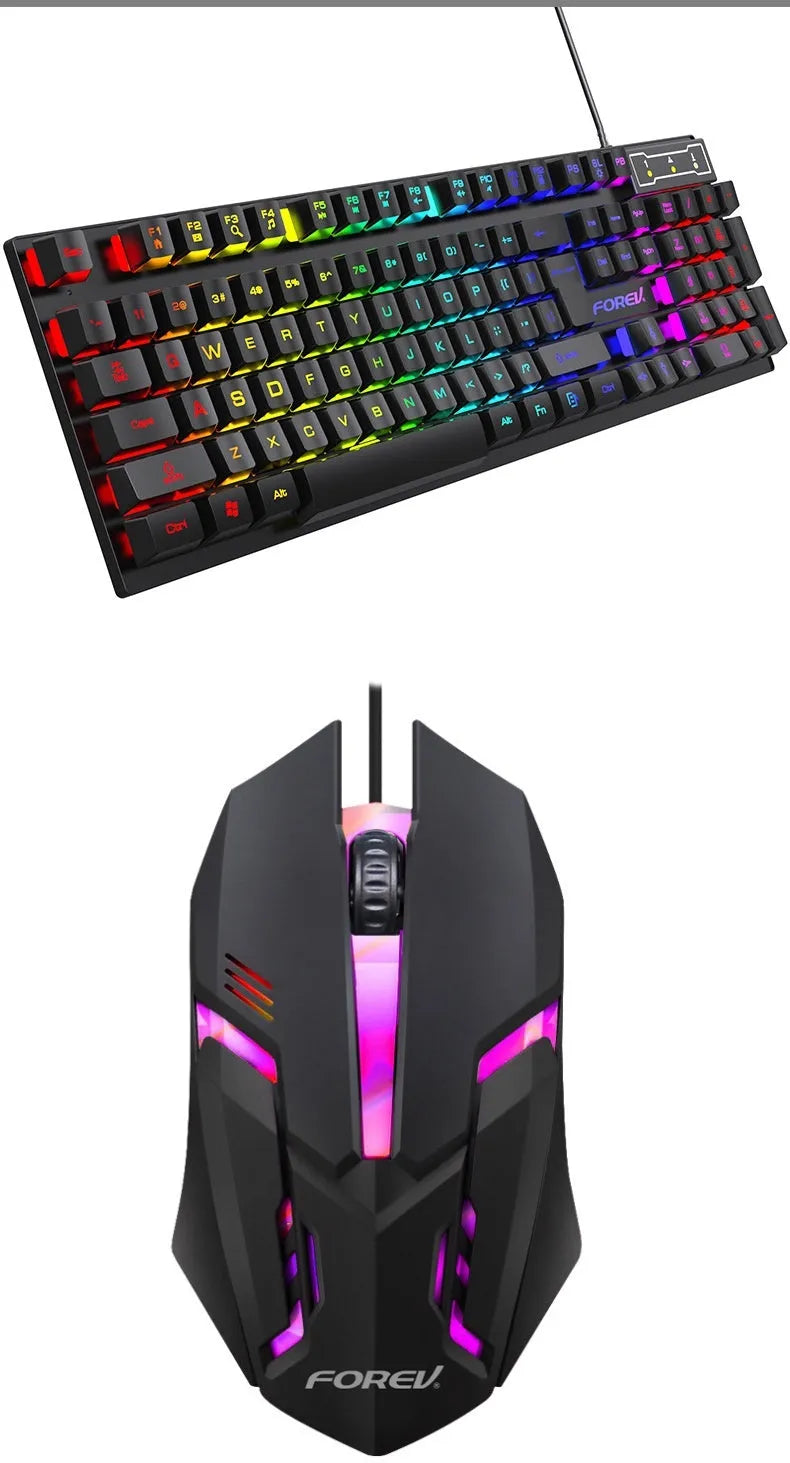 Black portable gaming keyboard with 104 keys and backlight, showing compact size and USB cable