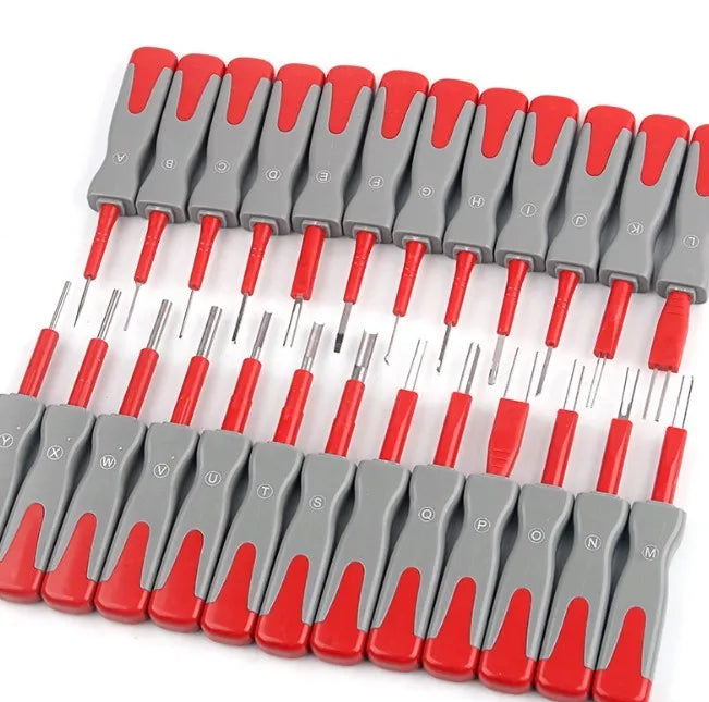 25-piece car terminal removal tool set in protective case for automotive and machine electrical repair