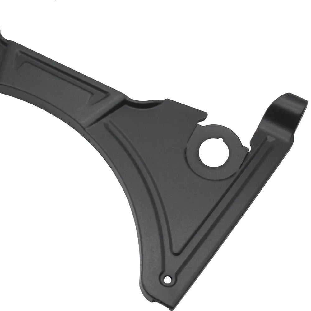 Black motorcycle cockpit fairing for BMW R1250GS and R1200GS models mounted on adventure bike