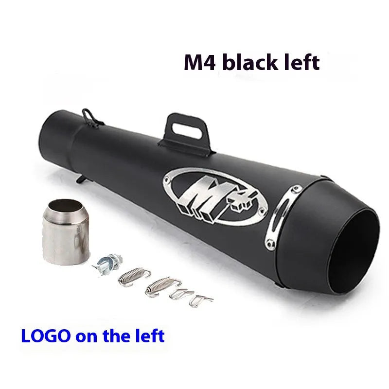 Universal M4 motorcycle exhaust pipe for large displacement bikes in multiple colour options