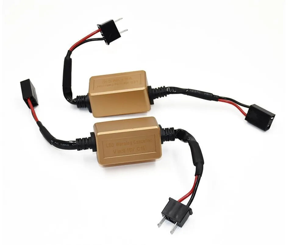 Black alloy LED car headlight Canbus decoder adapter for H4 H7 H11 models