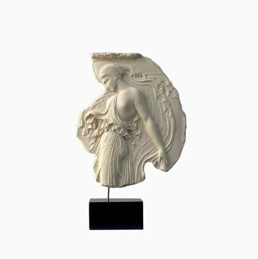 Synthetic resin wine goddess sculpture ornament in modern simple style, 35cm tall.