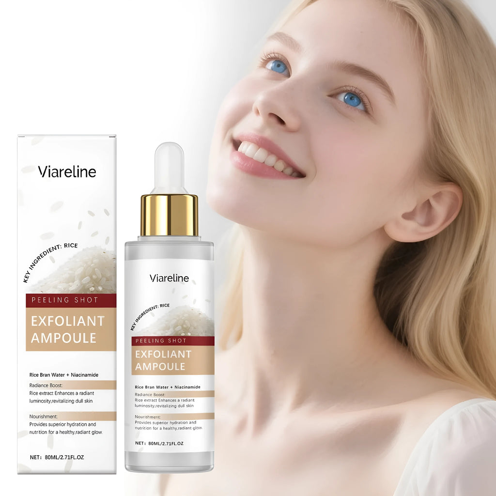 80ml bottle of facial exfoliating liquid with salicylic acid and hyaluronic acid