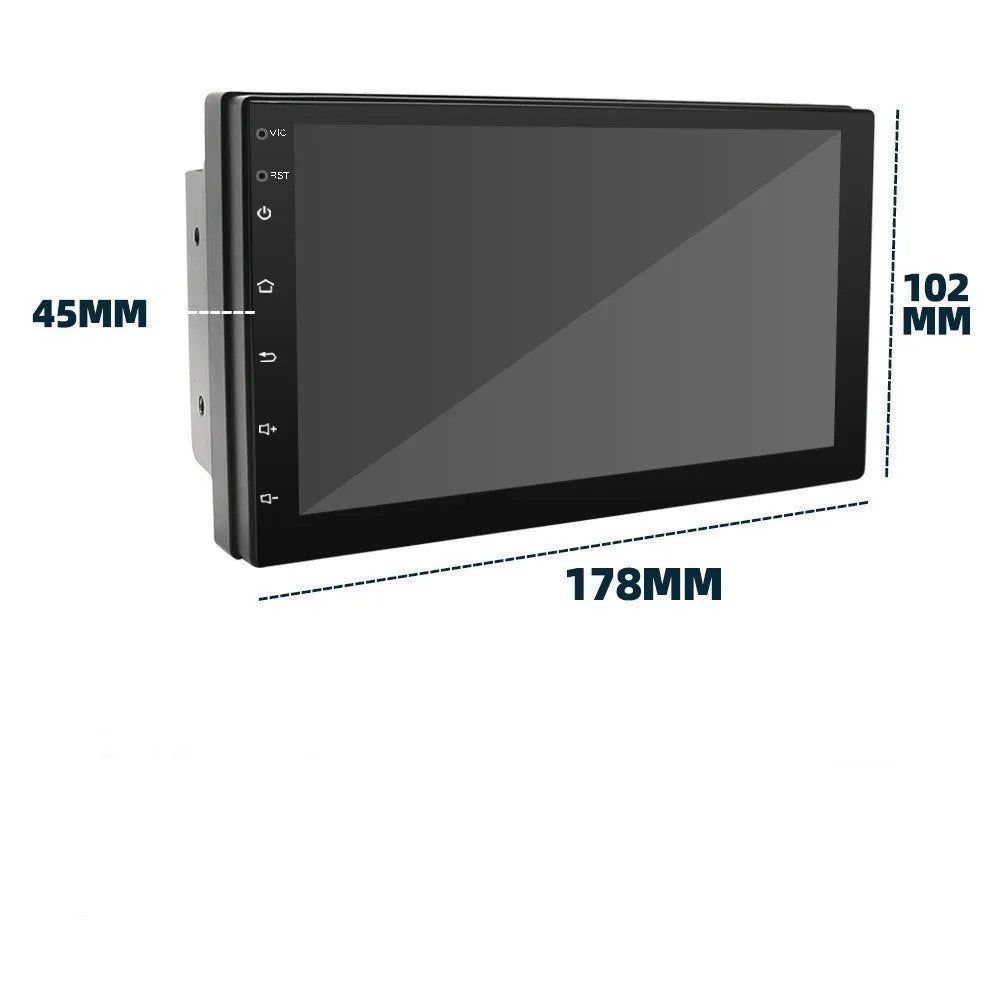 Black universal CarPlay MP5 player with 7-inch screen and GPS navigation for vehicles