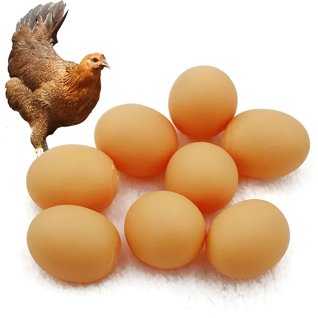 Orange rubber egg-shaped dog chew toy with crinkly sound for small medium breeds