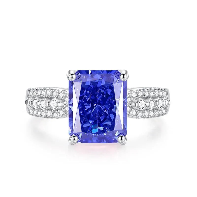 925 Sterling Silver heart ring with Ice Flower cut Tan Sang colour zircon stone.
