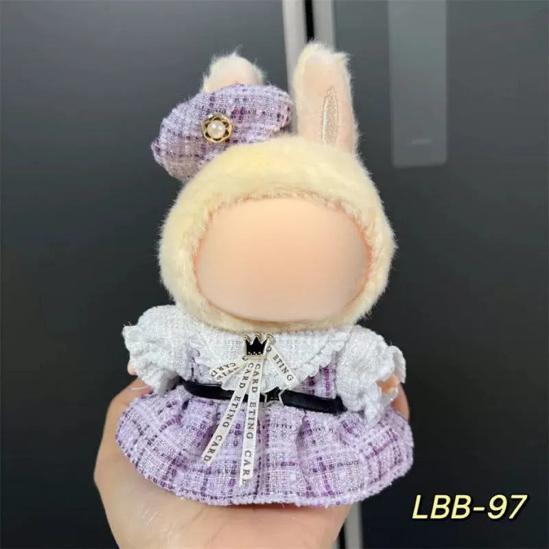 LBB series plastic doll costume for 17 cm vinyl figurines on a display model