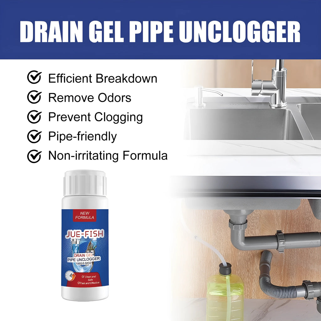 100g pipe dredge agent for sewer and toilet cleaning in 11 x 4.3 x 4.3 cm packaging
