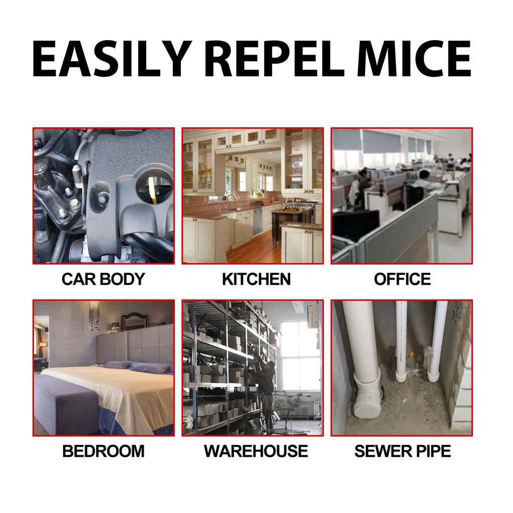 60ml bottle of rat repellent spray with essential oils for home, car and outdoor use.