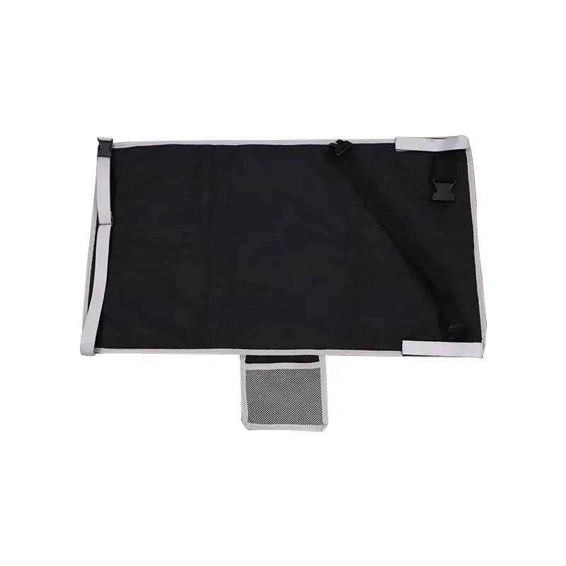 Portable children's aircraft seat extender footrest in nylon with drawstring storage pocket