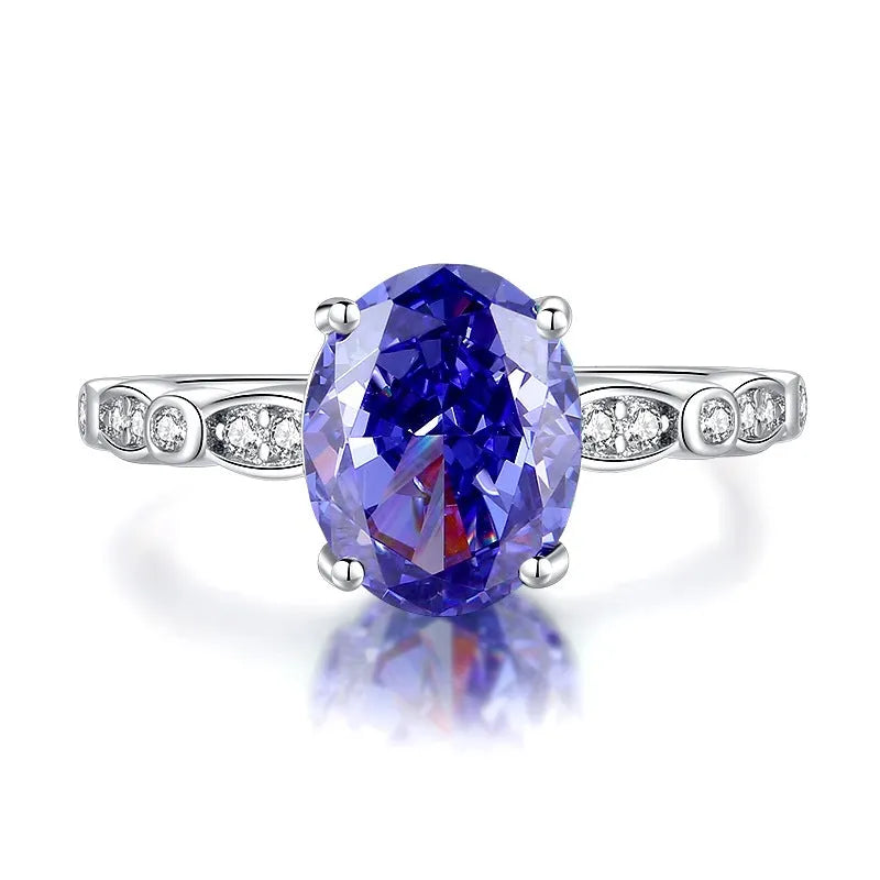 925 Sterling Silver heart ring with Ice Flower cut Tan Sang colour zircon stone.