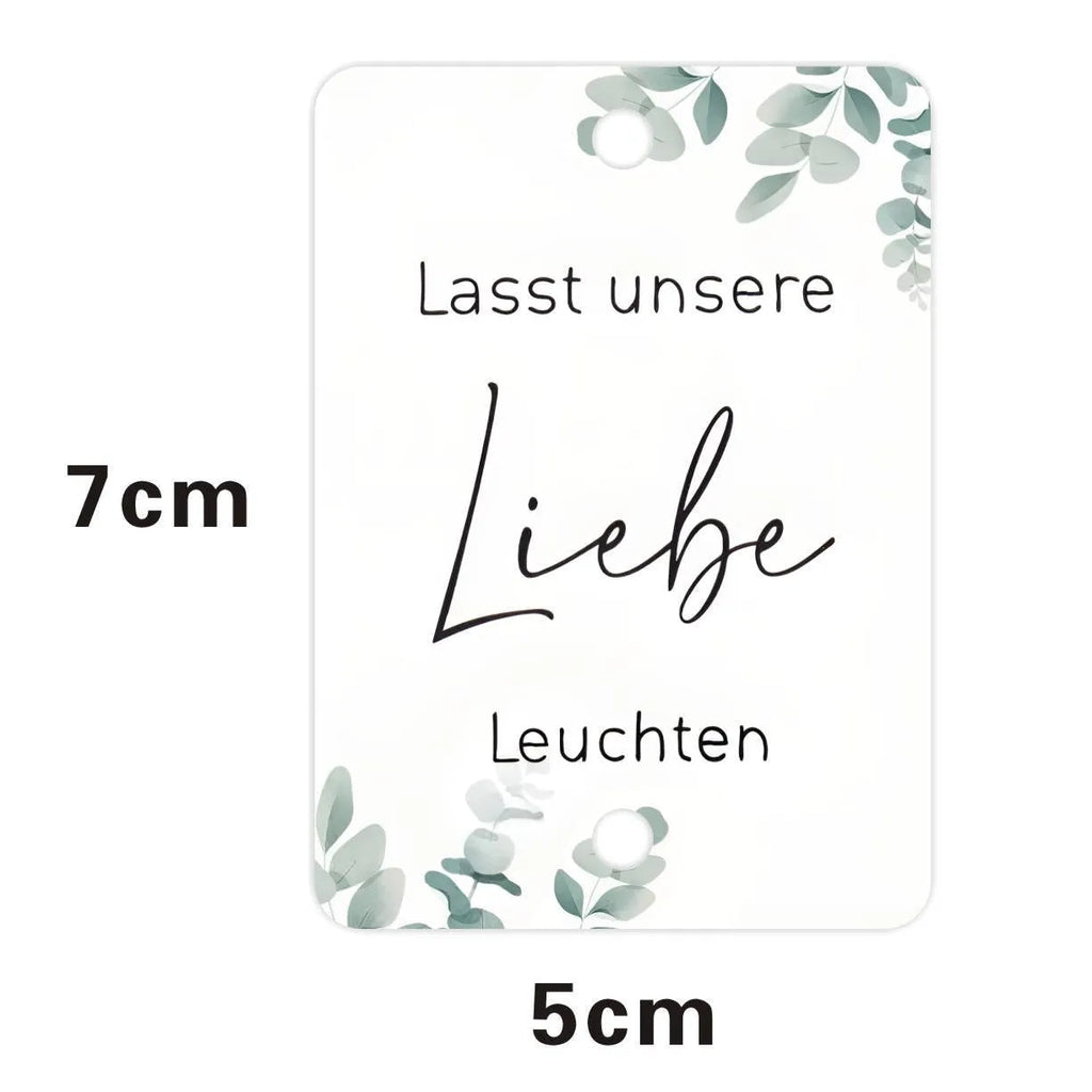 50-piece set of white card fireworks design labels for wedding and celebration table decorations