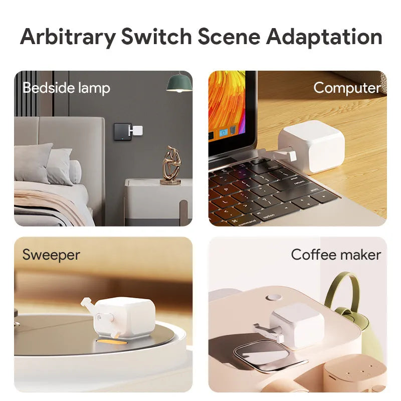 White Bluetooth rocker arm finger robot remote control device with 53x29x14mm dimensions
