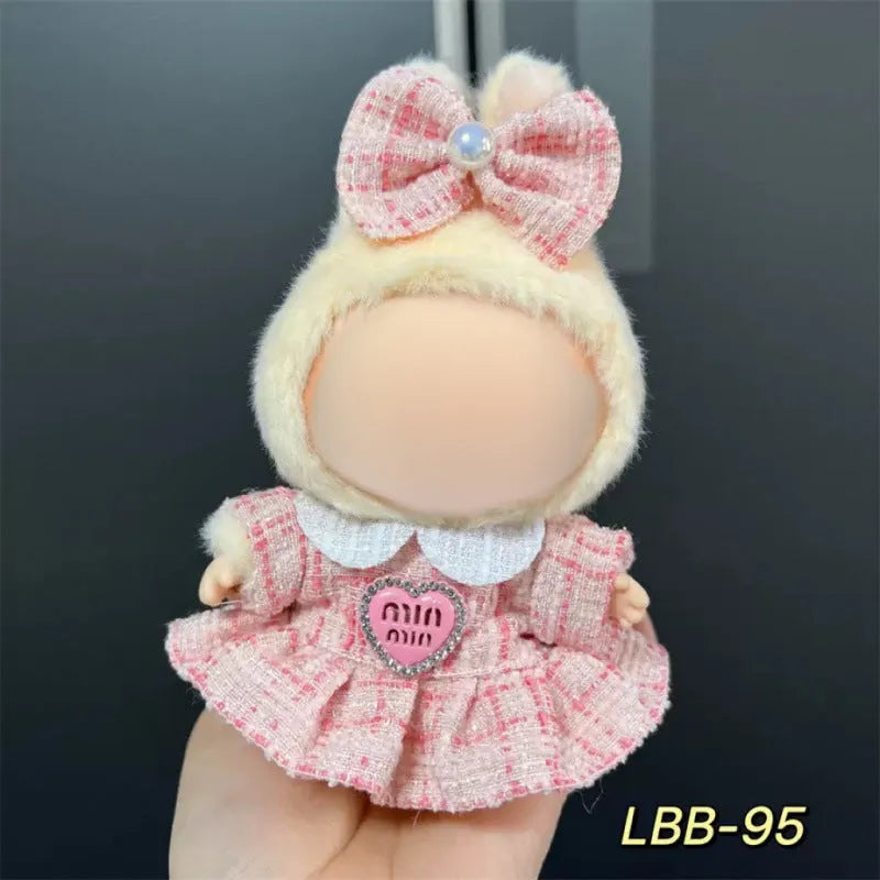 LBB series plastic doll costume for 17 cm vinyl figurines on a display model