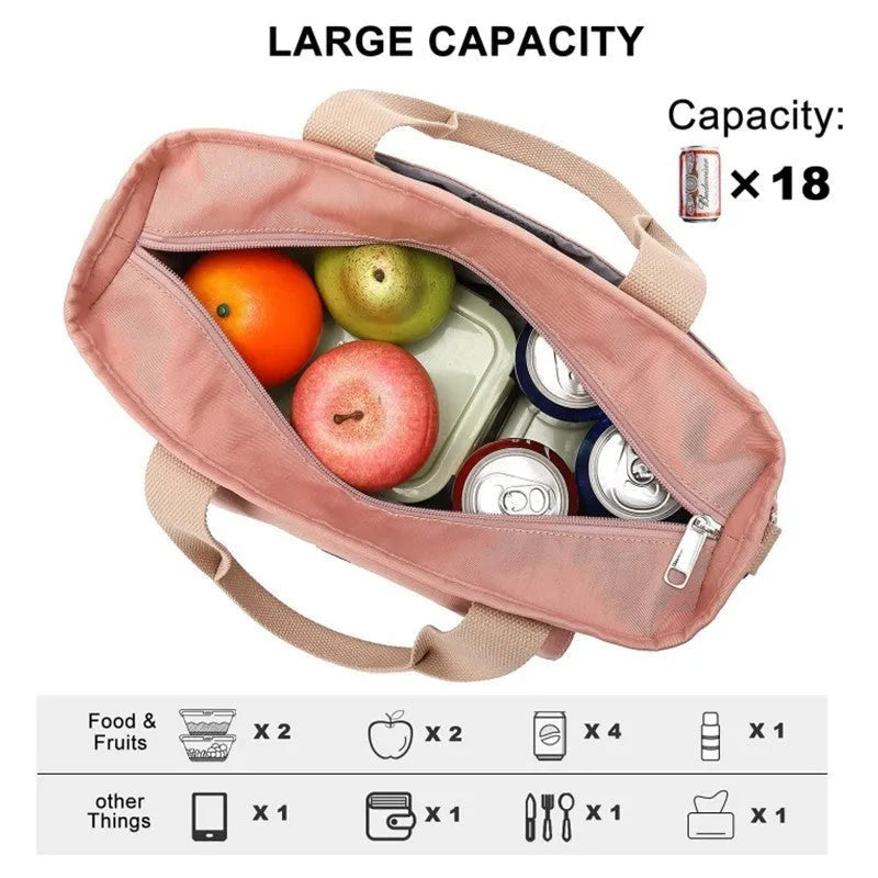 Portable cube-shaped thermal picnic bag with a removable shoulder strap and side pocket.