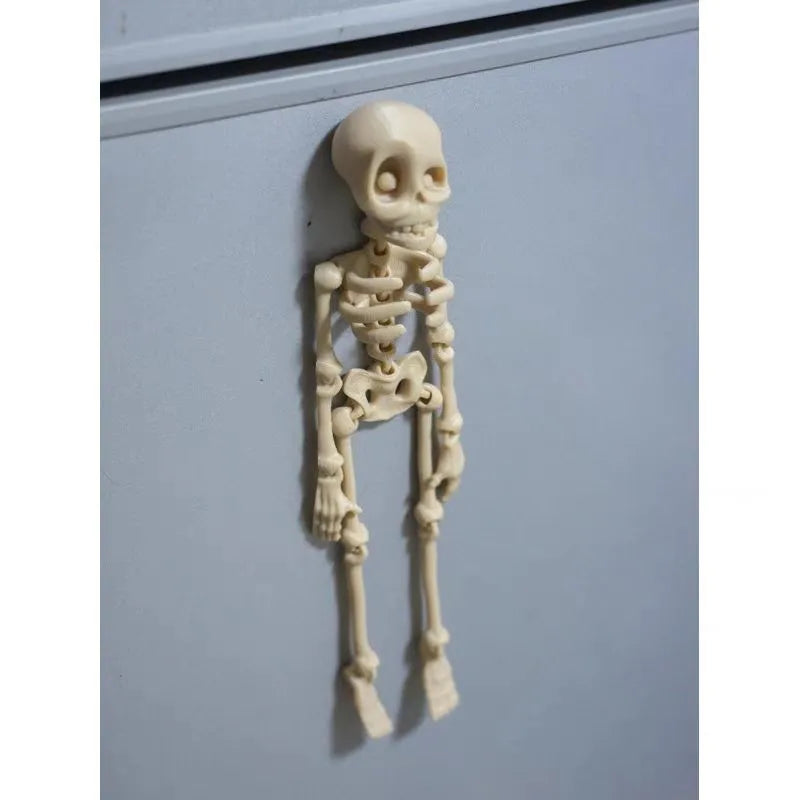 3D printed skull refrigerator magnet in modern art style measuring 18cm high